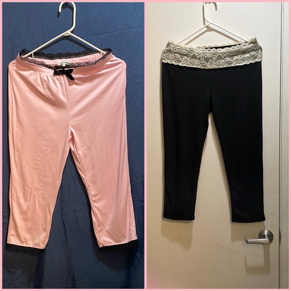 3/$25 Fashion Nova Pink and Black Pajama Set